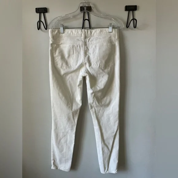 J. Crew, 28 waist, off-white or cream cropped corduroy pants like new condition - Picture 4 of 8